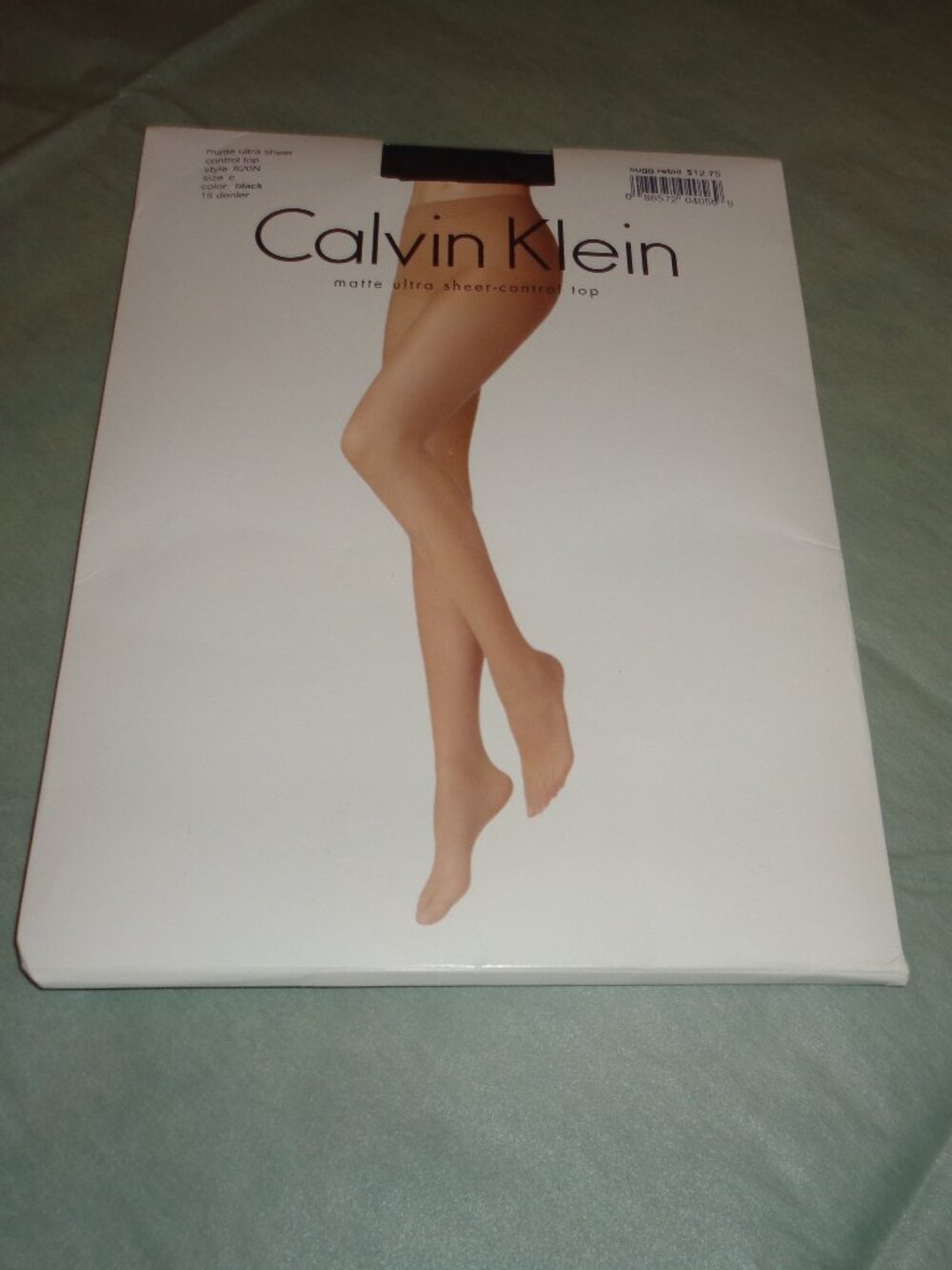 Calvin Klein Matte Ultra Sheer Control Top Black Style 620N Size C Denier 15